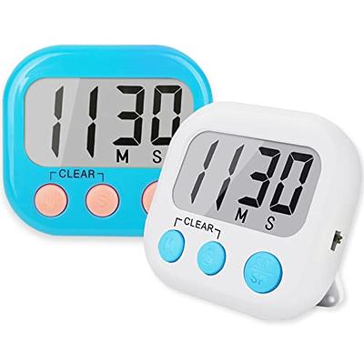 2 Piece Digital Kitchen Timer, Big Digit Countdown Timer, Loud Alarm Timers,  Magnetic Back and Off Switch, Classroom Timer for Teachers Kids, Countdown  and Minute Countdown. 