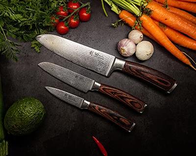 KEEMAKE 6 PCS Kitchen Knife Set, Professional Sharp Japanese Chef
