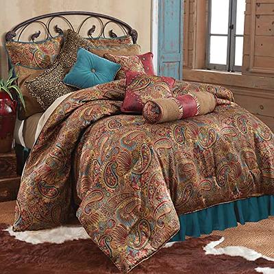 Sweet Home Collection Comforter Set Ultra Soft Faux Suede Fashion Bedding  Sets with Shams, Throw Pillows, and Bed Skirt, King, Denim