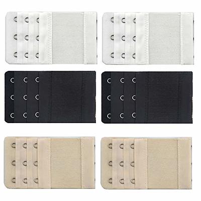 Yolev 3 Pieces Women's Bra Extenders Women's Stretchy Bra Extension Strap 3  Hooks 3 Rows Elastic Bra Band Hook Strap Extensions for Women Lady(Black,White,Skin)  - Yahoo Shopping