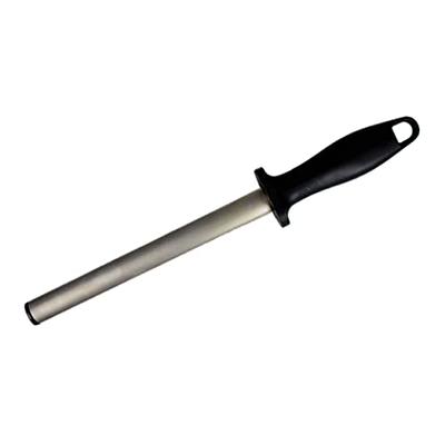 Knife Sharpener Rod Wood Handle Diamond Sharpening Grinding Stick Honing  Steel