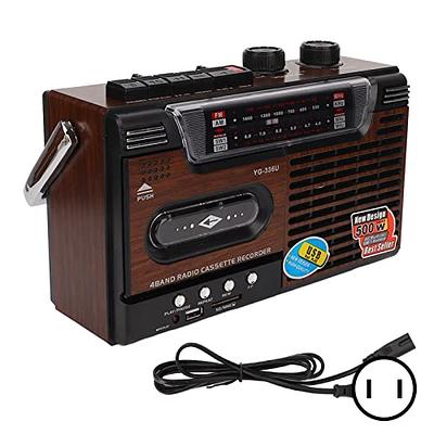 Riptunes Retro Boombox Cassette Player and Recorder, AM/FM/SW1/SW2 Band Radio  Radio with Blueooth 