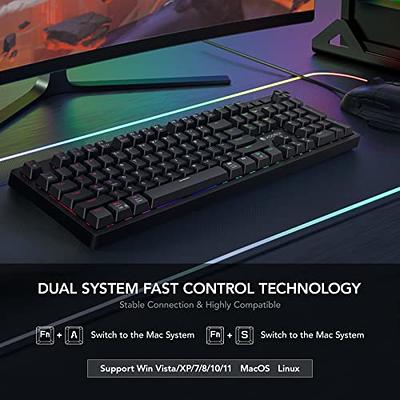 Gaming Keyboard & Mouse, 104 Keys Rainbow LED RGB Backlit Quiet Computer  Keyboard, Multimedia Keys, 26 Anti-ghosting Keys, Waterproof Light up USB  Wired Keyboard for PC Gamers Desktop Computer Laptop 