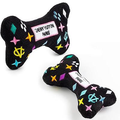 Haute Diggity Dog Checker Chewy Vuiton Loafer Dog Toy - Black