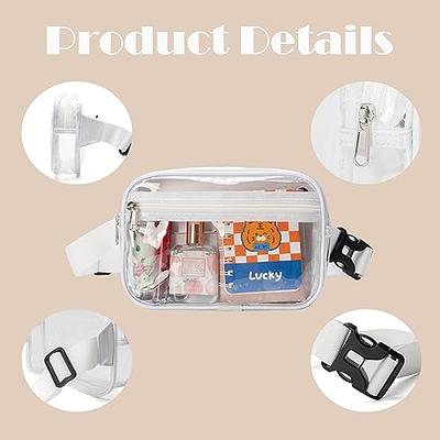 Storage Bag Clear Fanny Pack Stadium Approved - Veckle Fanny Packs For Women Men Water-resistant Cute Waist Bag Clear Purse Transparent Adjustable