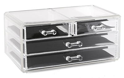 Syntus 3 Piece Set Stackable Makeup Organizers, 4.4'' Tall Acrylic Drawer  Organizer, Clear Plastic Cosmetics Storage Drawers for Vanity, Undersink, Bathroom  Organizer, Skincare, Kitchen Cabinets - Yahoo Shopping