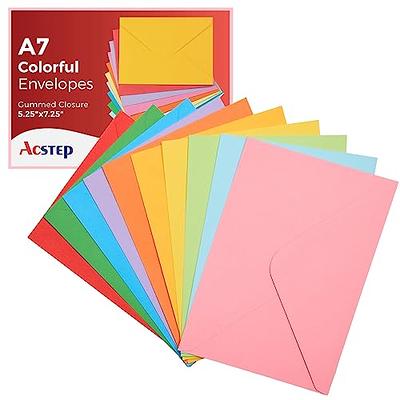 ACSTEP 50PACK 5 X 7 Envelopes, White A7 Envelopes Self Seal for Weddings,  Invitations, Photos, Postcards, Greeting Cards Mailing,Baby Shower