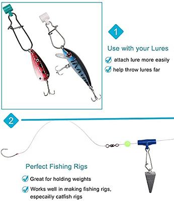 Fishing Sinker Sliders Fishing Weight Slides with Duo Lock Snap Heavy Duty  Saltwater Fishing Sinker Weights Connector Catfish Rig : : Sports  & Outdoors