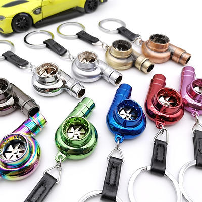 11 Pieces Auto Parts Metal Key Chain Set Spinning Turbo Keychain Wrench  Keyring Motorcycle Helmet Key Holder Wheel Tire Rim Brake Rotor Keychain  for