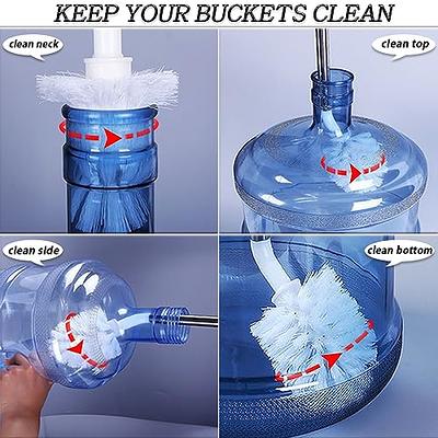 Bottle Brush, Long-Handled Bucket Cleaning Brush with 2 Brush Heads, 2  Smaller Bendable Bottle Brushes and 2 Water Jug Caps, Stiff Nylon Bristles,  for Cleaning 1 to 5 Gallon Buckets, Glassware, Mugs - Yahoo Shopping