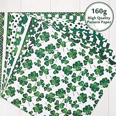 Whaline 12 Designs St. Patrick's Day Pattern Paper Pack 24 Sheet Green  Shamrock Stripe Clover Dot Scrapbook Paper Double-Sided Decorative Craft  Paper Folded Flat for Card Making Scrapbook, 30 x 30cm - Yahoo Shopping