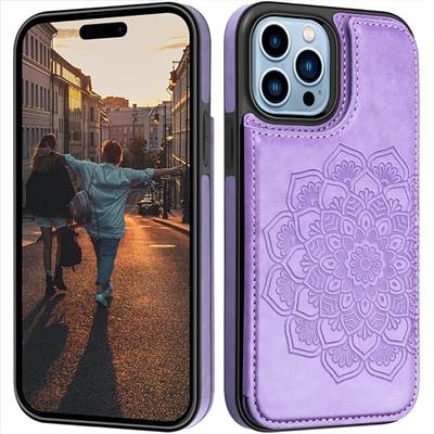 Vaburs Wallet Case for iPhone 13 Pro Max, Kickstand Case with Credit Card  Holder, Embossed Mandala Floral Pattern Premium PU Leather Magnetic Closure