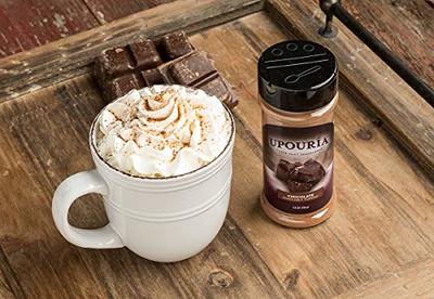 Upouria Coffee Topping Variety Pack - Chocolate and French Vanilla, 5.5  Ounce Shakeable Topping Jars - (Pack of 2)