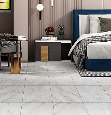 VEELIK 24 Pack Marble Peel and Stick Vinyl Flooring for Bathroom 12x12  Waterproof Floor Tiles Removable Gray Marble Self Stick Flooring Self  Adhesive Vinyl Tiles Stickers for Kitchen Bedroom Decor 