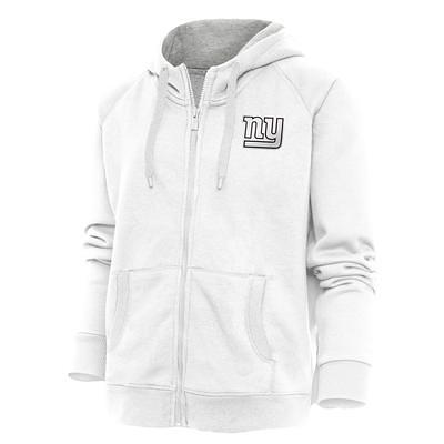 Men's Antigua White New York Jets Victory Pullover Hoodie