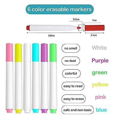 Wet Erase Markers, Lazgol Bulk Pack of 16 (12 Vibrant Colors) Fine Tip  Overhead Transparency Smudge Free Markers for Dry Erase Whiteboard