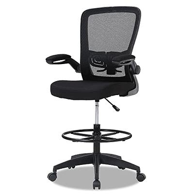 Mesh Drafting Chair Mid Back Office Chair Adjustable Height W