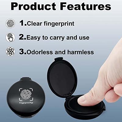 1pcs Fingerprint Fingerprint Ink Pad Mini Black Stamp Ink Pad