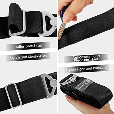 Leather Strap for Rolling Luggage, Leather Luggage Strap, Black