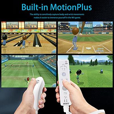 2in1 Built in Motion Plus Remote and Nunchuck Controller for Wii Wii U  Games (Black)