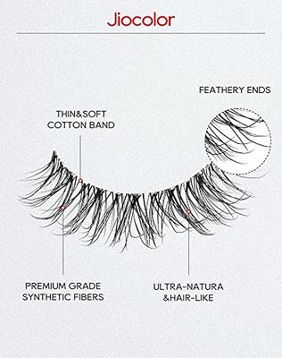 Ahrikiss Manga Lashes Natural Look Wispy Anime Lashes Soft Fake Eyelashes  Lightweight False Eyelashes Faux Mink Lashes Look Like Individual Lashes 8