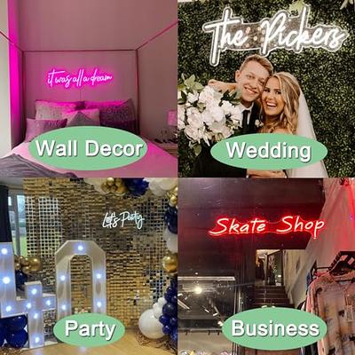 Custom Neon Signs, Binager Professional Handmade Personalized LED Name Logo Neon  Light, Dimmable Light up Sign for Bedroom Wall Decor, Wedding, Birthday,  Festival, Party, Bar, Shop, Business-(16-60) - Yahoo Shopping