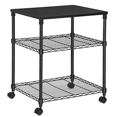 SONGMICS Under Desk Printer Stand and Mobile Machine Cart with Shelf Heavy