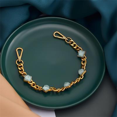 Gold Purse Chain Strap, Metal Crossbody Strap With Colored Gemstones,  Perfect For Diy Handbag Shoulder Bag Replacement - Yahoo Shopping