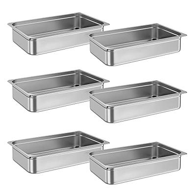 Vigor Full Size 4 Deep Anti-Jam Stainless Steel Steam Table Pan / Hotel  Pan with Footed Pan Grate - 22 Gauge