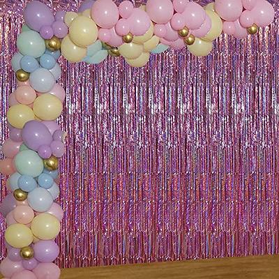 Pink Backdrop Glitter Curtains, Pink Birthday Party Decorations