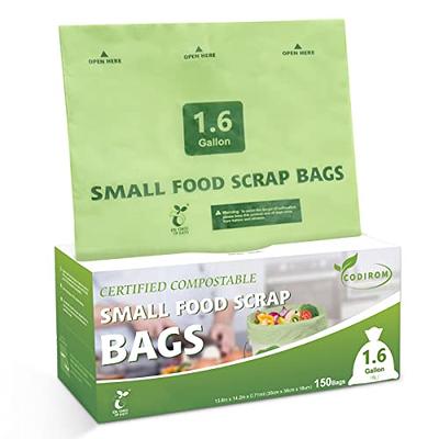 Holy Scrap! Compostable Trash Bags 13 Gallon Large Kitchen - 50 Pack  Garbage Bags for Kitchen, Bathroom, Yard Waste - Eco Friendly Compostable  Trash