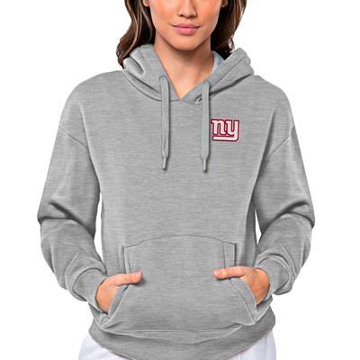 New York Giants Antigua Victory Colorblock Pullover Hoodie - Black