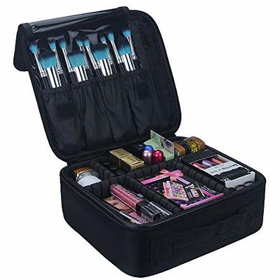 Kemier Makeup Train Case - Cosmetic Organizer Box Makeup Case with