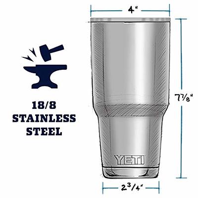 YETI Rambler Cup - 26 oz. - Straw Lid - Stainless Steel - TackleDirect