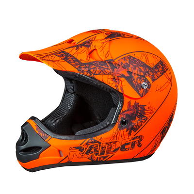 Orange Predator Motorcycle Helmet Custom DOT & ECE Approved