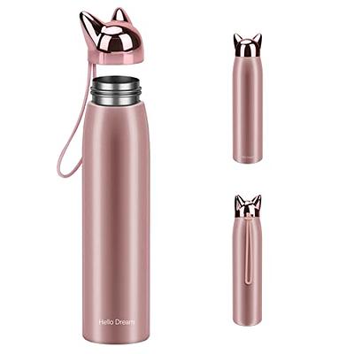 Cute Cat Water Bottle, Jhua Stainless Steel Insulated Water