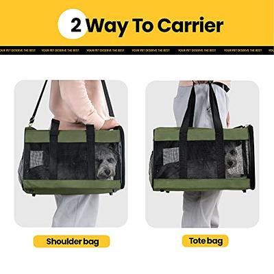 BAGLHER Pet Travel Carrier, Cat Carriers Dog Carrier for Small Medium Cats  Dogs Puppies, Airline Approved Small Dog Carrier Soft Sided, Collapsible