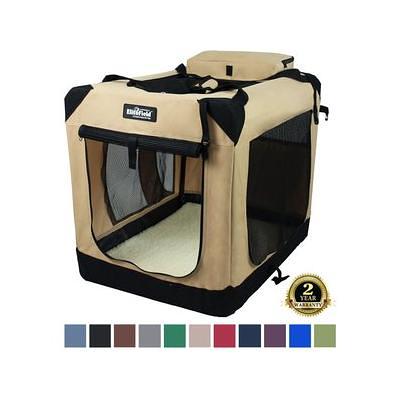 Pet Life Large Soft Folding Collapsible Expandable Pet Dog Crate