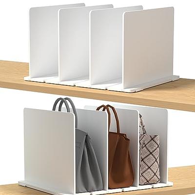 Noleja Purse Organizer for Closet,Adjustable Clear Shelf Dividers Purse Bag  Divider for Closet Organizer, Plastic Handbag Organizers for Closets Purse  Storage Organizer (2park, White 4 layer) - Yahoo Shopping