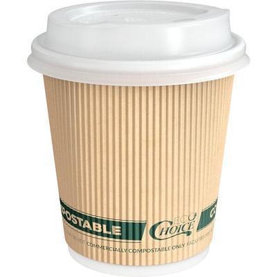 Choice 10 oz. White Paper Hot Cup, Lid, and Sleeve Combo Kit - 50/Pack