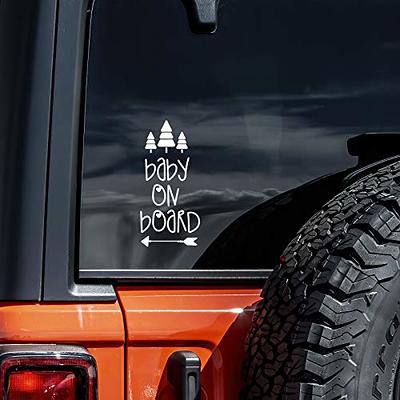 Baby On Board White Vinyl Decal Sticker