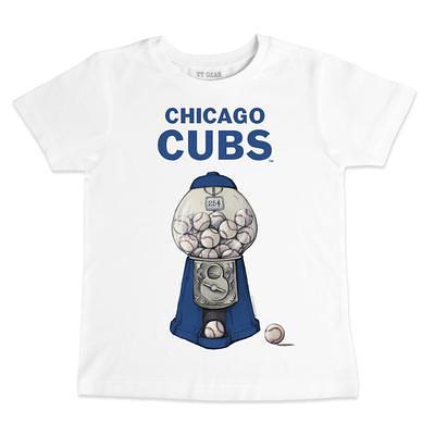 Youth Tiny Turnip White/Royal Chicago Cubs Teddy Boy 3/4-Sleeve Raglan T-Shirt Size: Medium