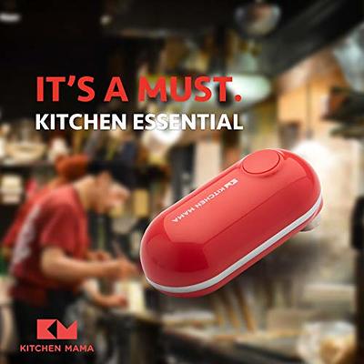 Kitchen Mama Mini Electric Can Opener Christmas Gift Ideas: Open Cans with  A Simple Press of Button - Ultra-Compact, Space Saver, Portable, Smooth  Edge, Food-Safe, Battery Operated (Red) - Yahoo Shopping