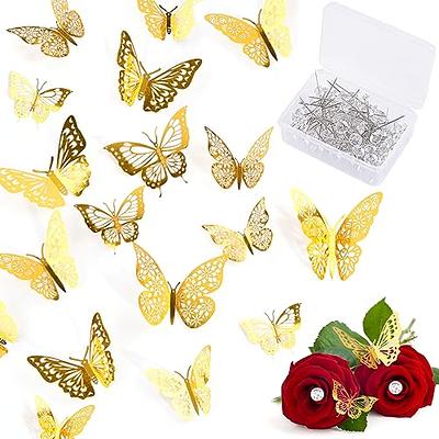163Pcs Flower Bouquet Accessories, 15Pcs Mini Crowns with 48Pcs Gold 3D  Butterfly Decorations and 100Pcs Corsage Boutonniere Pins for Flower  Arrangements, Small Crowns for Cake Topper - Yahoo Shopping