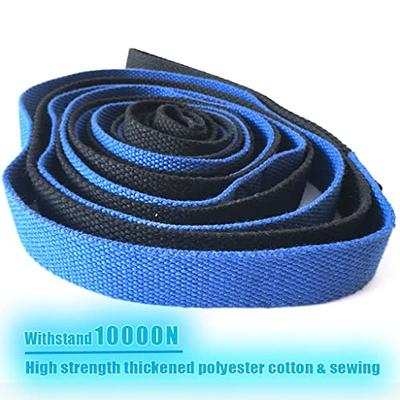 Tumaz Yoga Strap, Thick Soft 10 Loops & Non-Elastic Stretching Strap, 80  inch, Black 