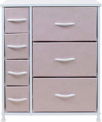 YILQQPER Dresser for Bedroom with 5 Drawers, Tall Storage Tower for Closet,  Living Room, Nursery, White Dresser with Sturdy Steel Frame, Fabric Bins,  Leather Finish, Wood Top, White - Yahoo Shopping