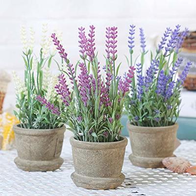 Artificial lavender flowers artificial Lavender Decor Fake Lavender Plant  in Pot Purple Potted Faux Flowers for Rustic Home Bathroom Table  Centerpieces Wedding artificial lavender Decor lavender plant - Yahoo  Shopping