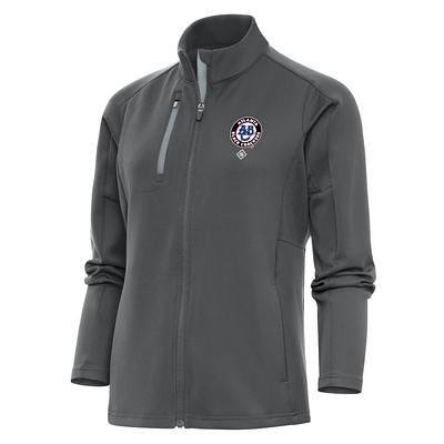 Philadelphia Eagles Antigua Metallic Logo Victory Full-Zip Hoodie - Heather  Gray