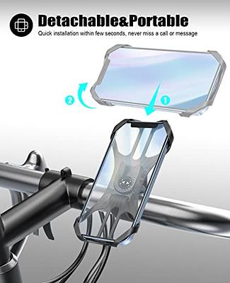 Acrhkoor Bike Phone Holder, 360° Rotatable Adjustable Detachable