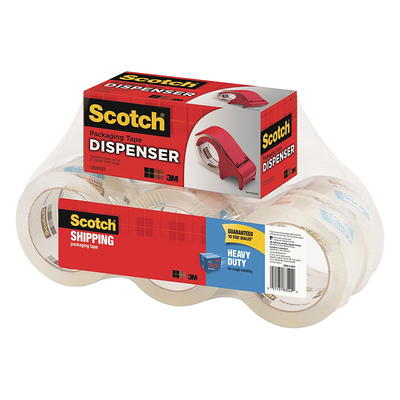 Scotch Heavy Duty Shipping Packaging Tape, 1.88 Inches x 800 Inches, 6 Rolls with Dispenser (142-6)